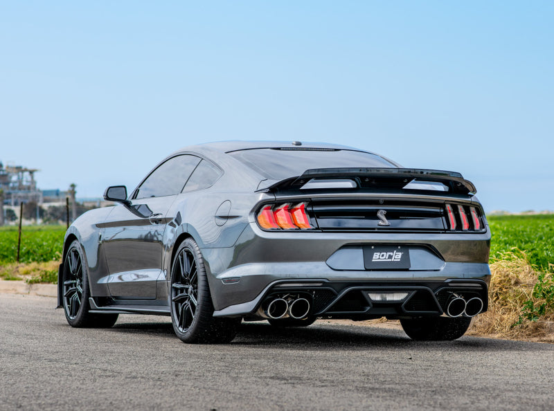 Borla 2020 Ford GT500 5.2L AT 3in ATAK CatBack Exhaust w/ Chrome Tips Borla Catback