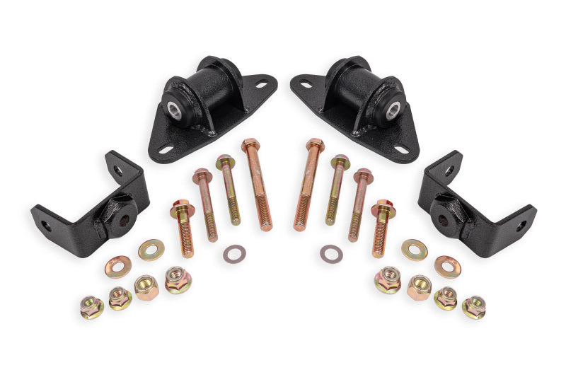 BMR 14-19 Chevrolet Corvette Motor Mount Kit - Black Hammertone BMR Suspension Engine Mounts