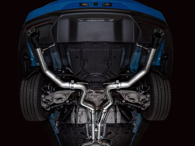 AWE 2024 Ford Mustang GT Fastback S650 RWD Track Edition Catback Exhaust w/ Dual Diamond Black Tips AWE Tuning Catback