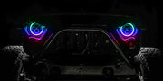 Oracle 7in High Powered LED Headlights - Black Bezel - ColorSHIFT - BC1 ORACLE Lighting Headlights