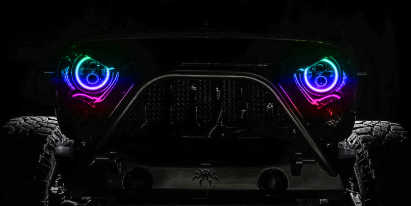 Oracle 7in High Powered LED Headlights - Black Bezel - ColorSHIFT - BC1 ORACLE Lighting Headlights