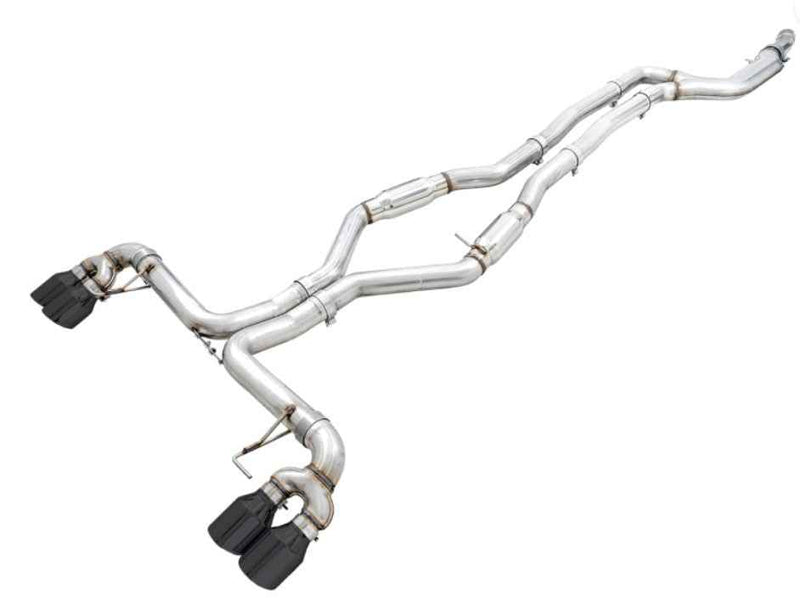 AWE Tuning 2019+ BMW M340i (G20) Track Edition Exhaust - Quad Diamond Black Tips 3020-43085 BMW Autoparts