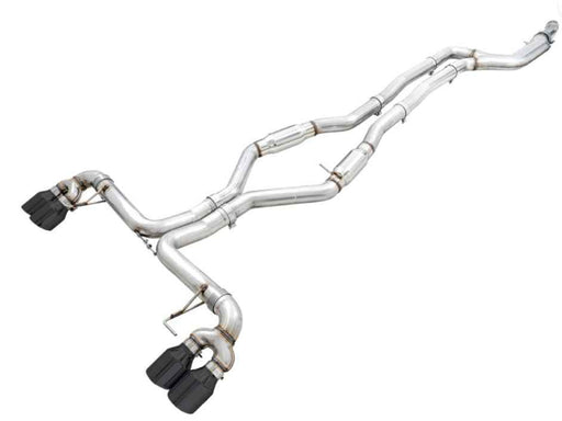 AWE Tuning 2019+ BMW M340i (G20) Track Edition Exhaust - Quad Diamond Black Tips 3020-43085 BMW Autoparts