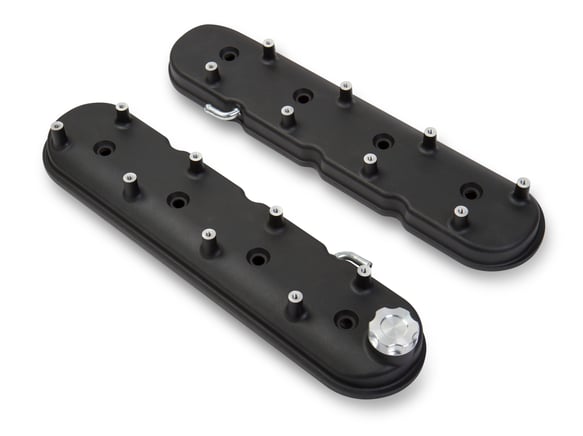 LS Valve Covers - Satin Black Textured Finish 241-91 HOLLEY Autoparts