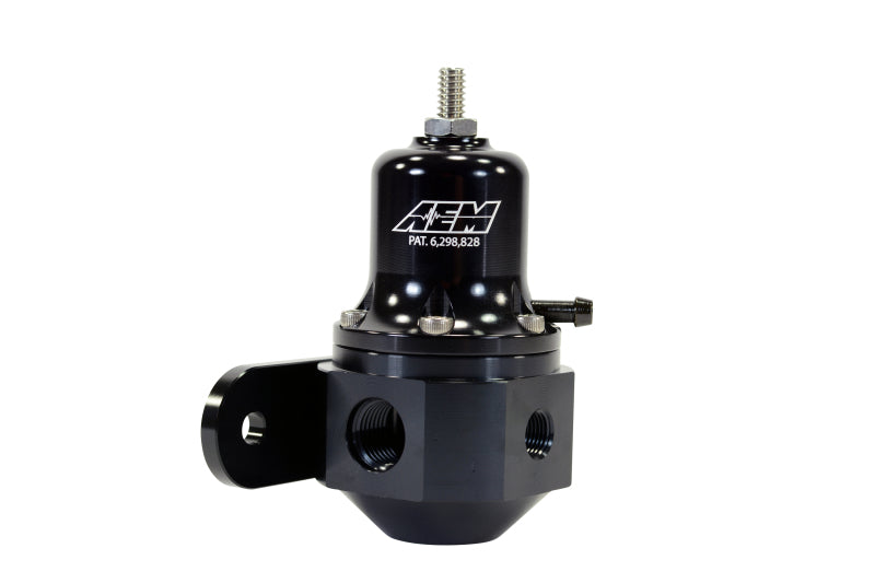 AEM High Capacity Universal Black Adjustable Fuel Pressure Regulator AEM Fuel Pressure Regulators