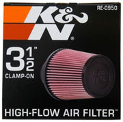 K&N Universal Rubber Filter 3 1/2inch ID FLG / 6inch Base / 4-5/8inch Top / 6inch Height K&N Engineering Air Filters - Universal Fit