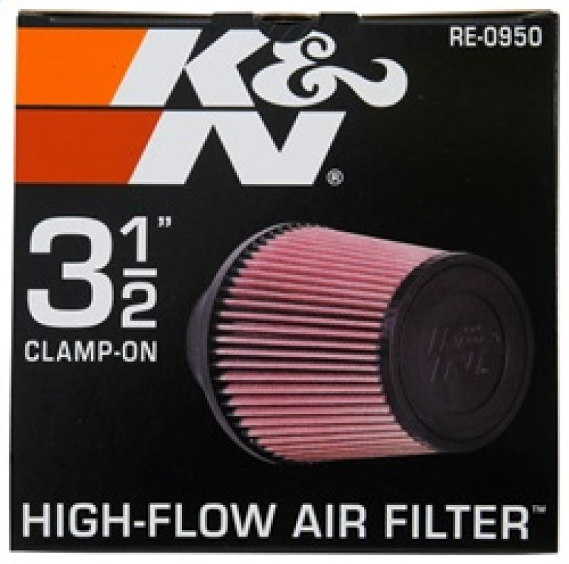 K&N Universal Rubber Filter 3 1/2inch ID FLG / 6inch Base / 4-5/8inch Top / 6inch Height K&N Engineering Air Filters - Universal Fit