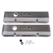 Edelbrock Valve Cover Elite II Series Chevrolet 1959-1986 262-400 CI V8 Low Polished Edelbrock Valve Covers