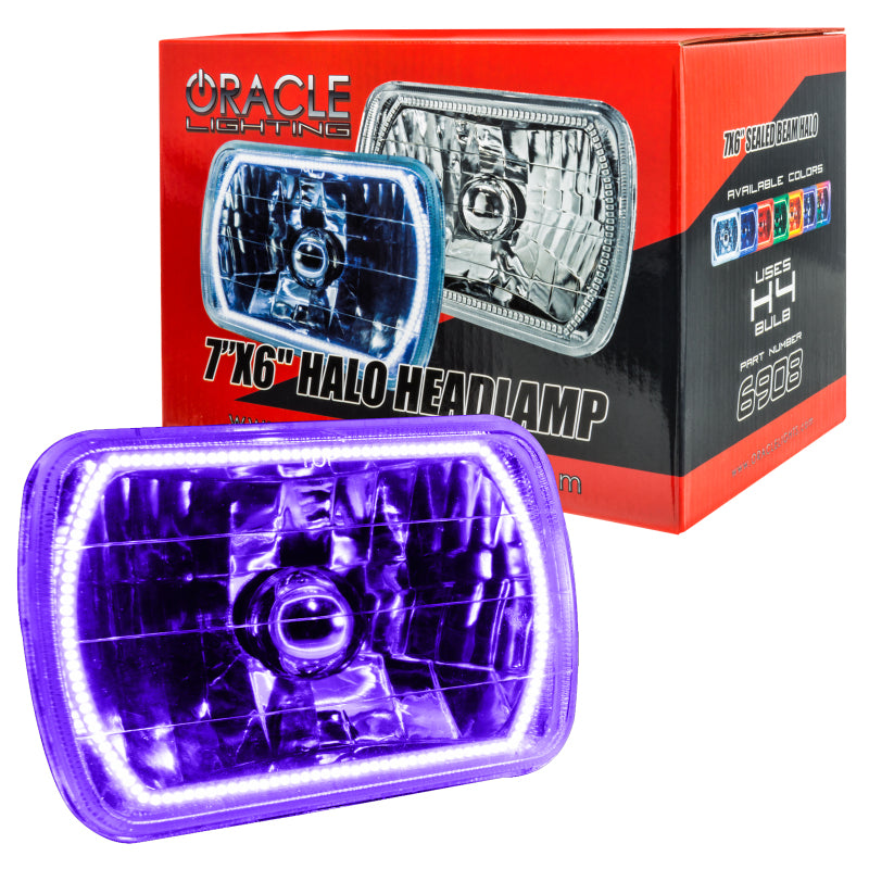 Oracle Pre-Installed Lights 7x6 IN. Sealed Beam - UV/Purple Halo ORACLE Lighting Headlights