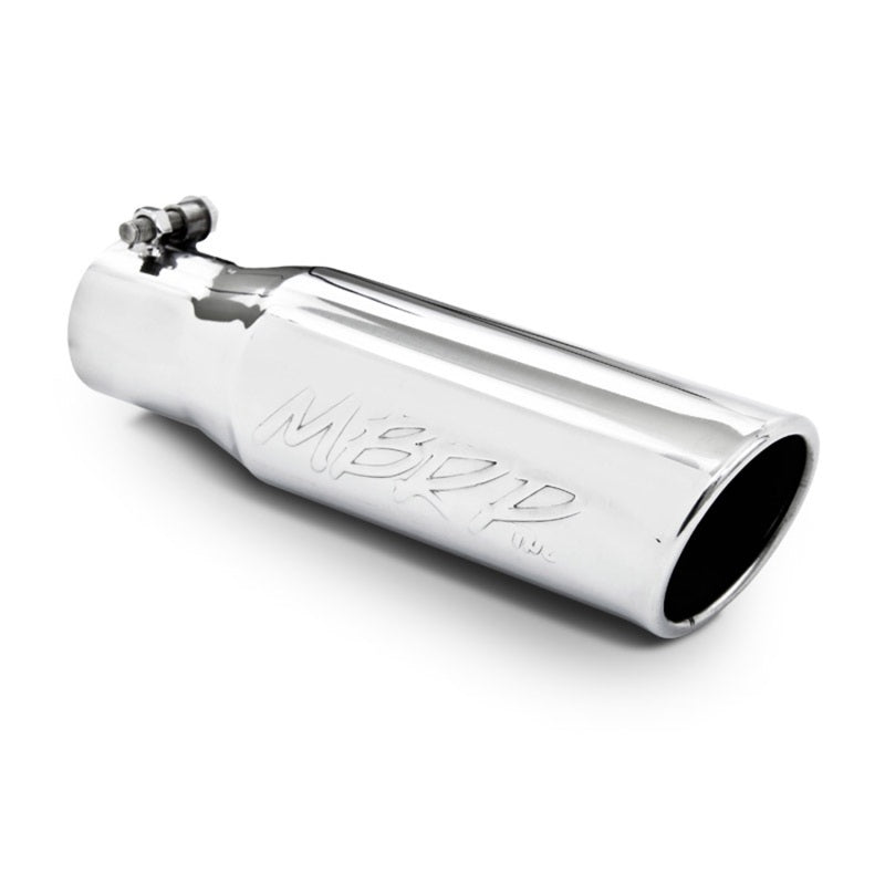 MBRP Universal Tip 3in O.D. Angled Rolled End 2 inlet 10 length MBRP Steel Tubing