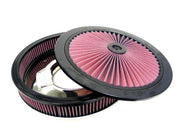 K&N X-Stream Round Custom Top Assembly Filter - Red 12in ID 5.125in Inlet Dia 2.313in Height K&N Engineering Air Filters - Universal Fit