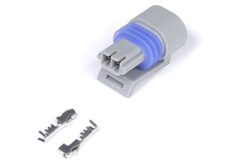 Haltech Delphi 2 Pin GM Style Air Temp Connector Grey Plug & Pins Haltech Wiring Connectors