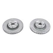Power Stop 06-13 Chevrolet Corvette Front Evolution Drilled & Slotted Rotors - Pair PowerStop Brake Rotors - Slot & Drilled