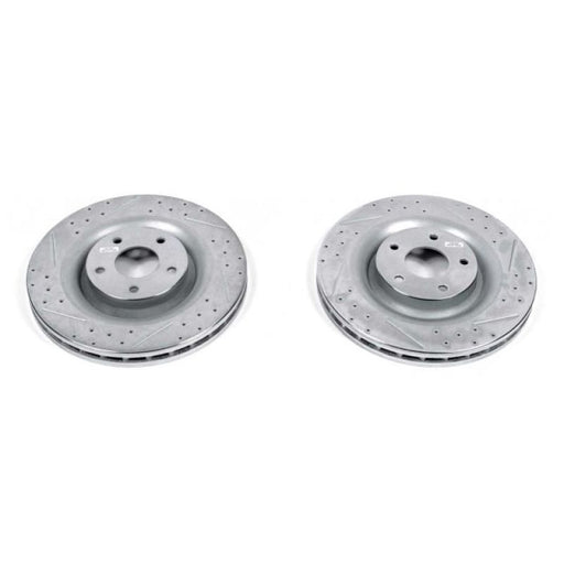 Power Stop 06-13 Chevrolet Corvette Front Evolution Drilled & Slotted Rotors - Pair PowerStop Brake Rotors - Slot & Drilled