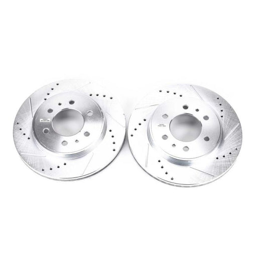 Power Stop 2009 Ford F-150 Front Evolution Drilled & Slotted Rotors - Pair PowerStop Brake Rotors - Slot & Drilled