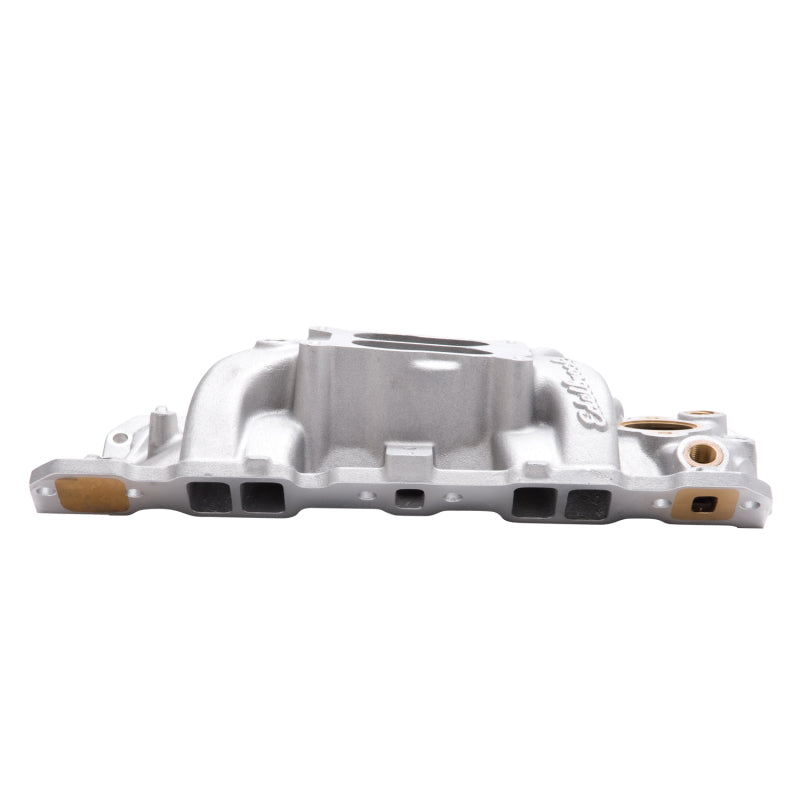 Edelbrock Manifold SBC 23-Degree Marine RPM 1987-1995 w/ Brass Edelbrock Intake Manifolds