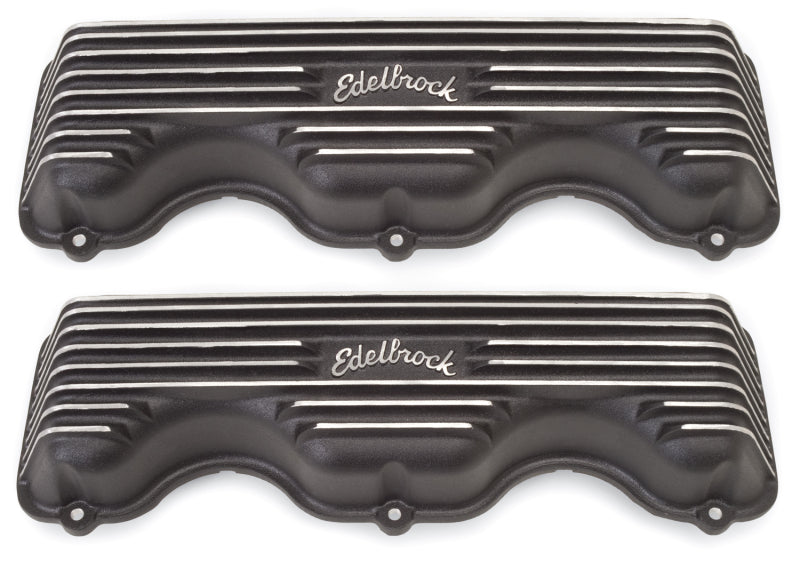 Edelbrock Valve Cover Classic Series Chevrolet W 348/409 CI V8 Black Edelbrock Valve Covers