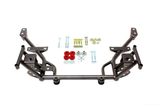 BMR 05-14 S197 Mustang K-Member w/ 1/2in Lowered Motor Mount and STD. Rack Mounts - Black Hammertone BMR Suspension Crossmembers