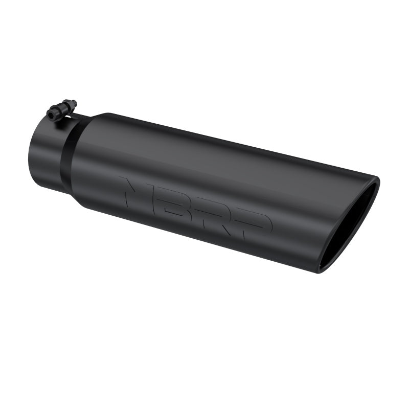 MBRP Universal 5in OD Angled Rolled End 4in Inlet 18in Length Black Finish Exhaust Tip MBRP Tips