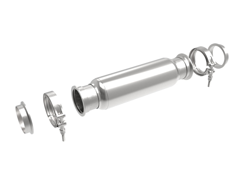 aFe MACH Force-Xp Resonator 3 IN Inlet/Outlet x 4 IN Dia. x 12 IN Body x 16 IN Overall Length aFe Resonators
