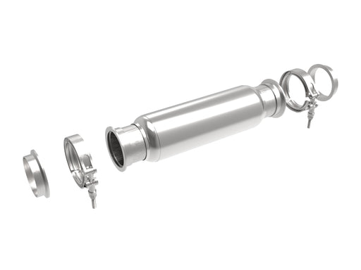 aFe MACH Force-Xp Resonator 3 IN Inlet/Outlet x 4 IN Dia. x 12 IN Body x 16 IN Overall Length aFe Resonators