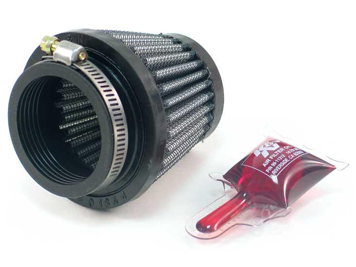 K&N Filter Universal Rubber Filter 1 3/4 inch Flange 3 inch Base 2 inch Top 2.5 inch Height K&N Engineering Air Filters - Universal Fit