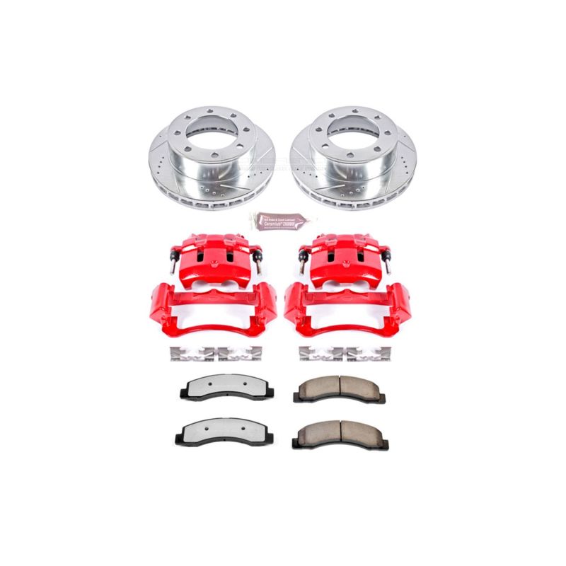 Power Stop 99-04 Ford F-350 Super Duty Front Z36 Truck & Tow Kit w/Cals PowerStop Brake Kits - Performance D&S