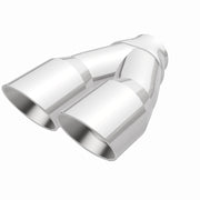 MagnaFlow Double Wall 3in Dual Round Polished Tip 2.25in Inlet Magnaflow Catalytic Converter Universal