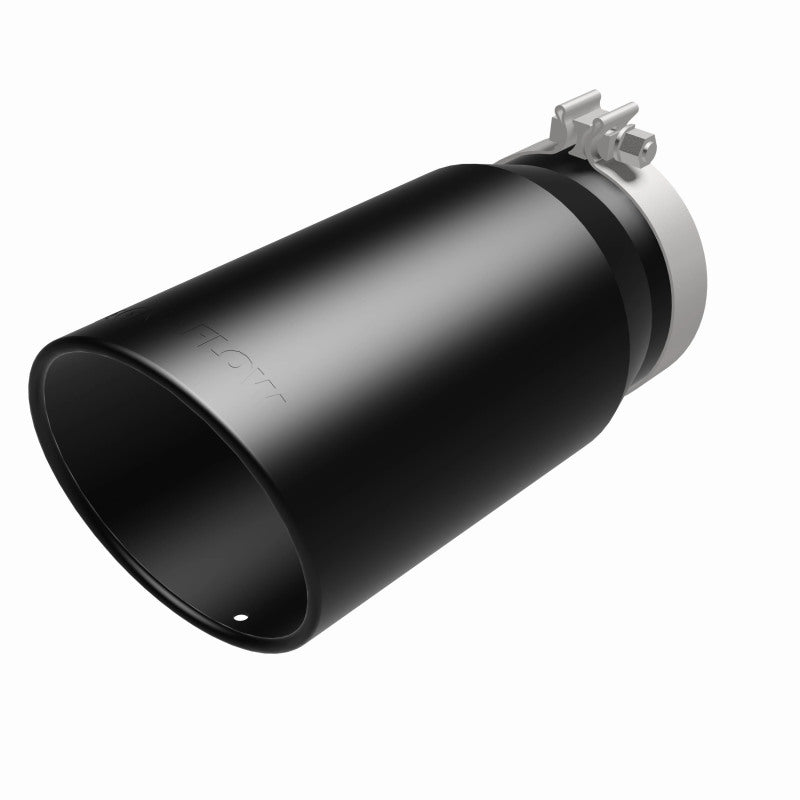 MagnaFlow Tip Stainless Black Coated Single Wall Round Single Outlet 6in Dia 5in Inlet 13in L Magnaflow Tips