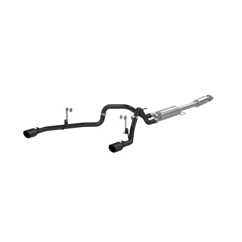 MBRP 2021+ F-150 2.7L/ 3.5L Ecoboost, 5.0L 3in Cat Back 2.5in Dual Split Rear - Black Coated MBRP Catback