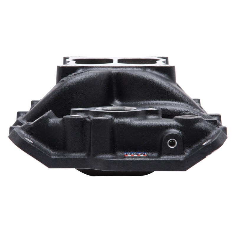 Edelbrock Manifold SBC Performer Air Gap Black Edelbrock Intake Manifolds