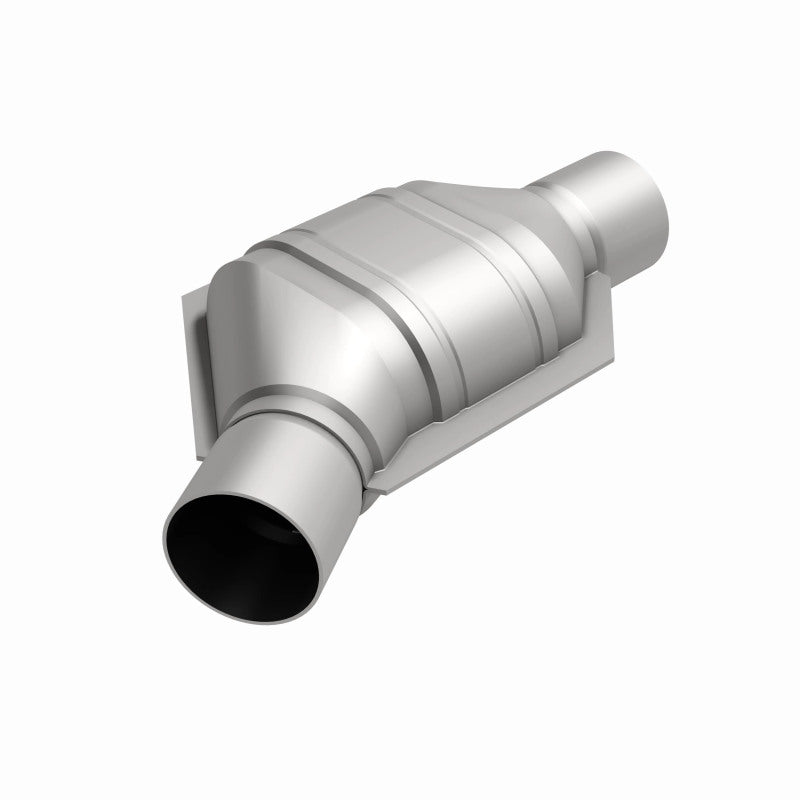 MagnaFlow Universal Catalytic Converter 2in Inlet/Outlet Angled Offset/Center Oval (California) Magnaflow Catalytic Converter Universal