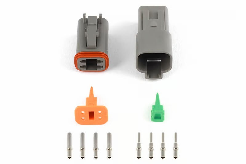 Haltech Matching Set of Deutsch DT-4 Connectors 13 Amp Plug & Pins Only Haltech Wiring Connectors