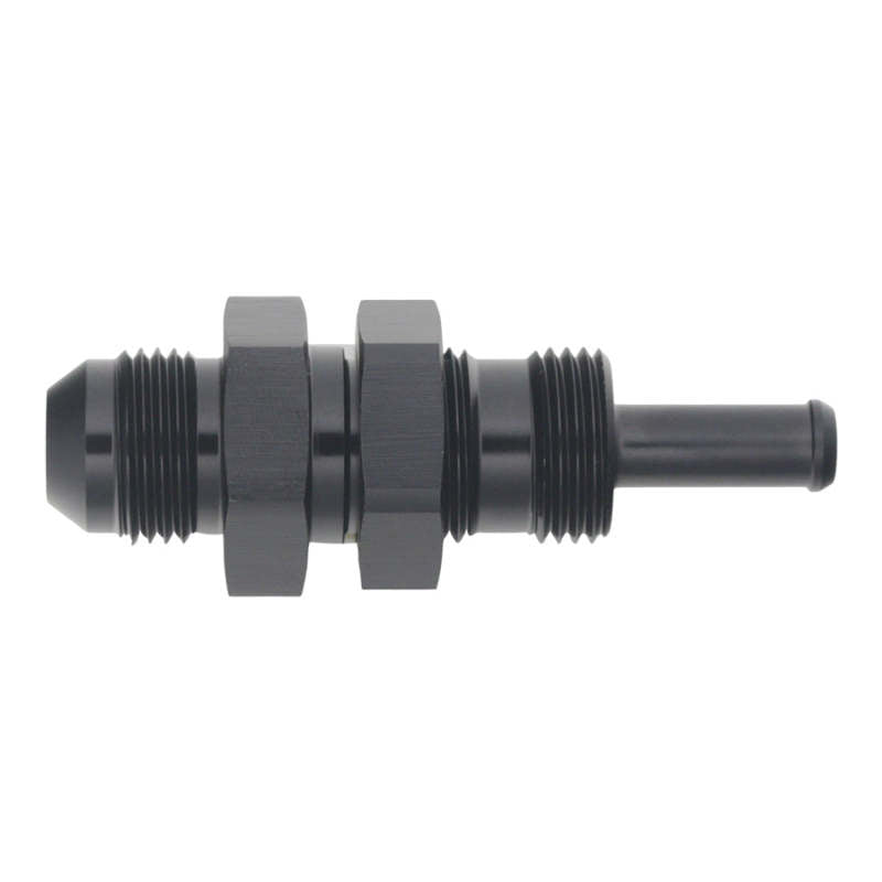 DeatschWerks 8AN Male Flare to Straight 5/16in Single Hose Barb - Anodized Matte Black DeatschWerks Fittings