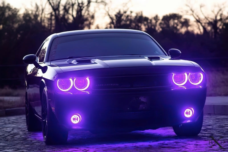 Oracle 0814 Dodge Challenger Dynamic Surface Mount Headlight/Fog Light Halo Kit COMBO ORACLE Lighting Fog Lights