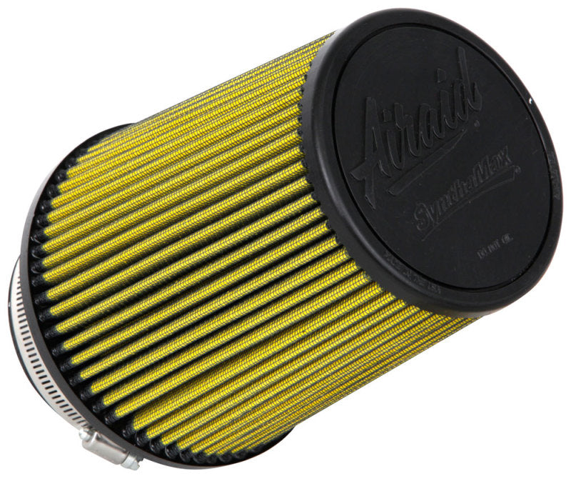 Airaid Universal Air Filter - Cone 4in Flange x 6in Base x 4-5/8in Top x 7in Height - Synthamax Airaid Air Filters - Universal Fit