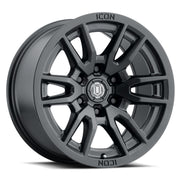 ICON Vector 6 17x8.5 6x135 6mm Offset 5in BS 87.1mm Bore Satin Black Wheel ICON Wheels - Cast