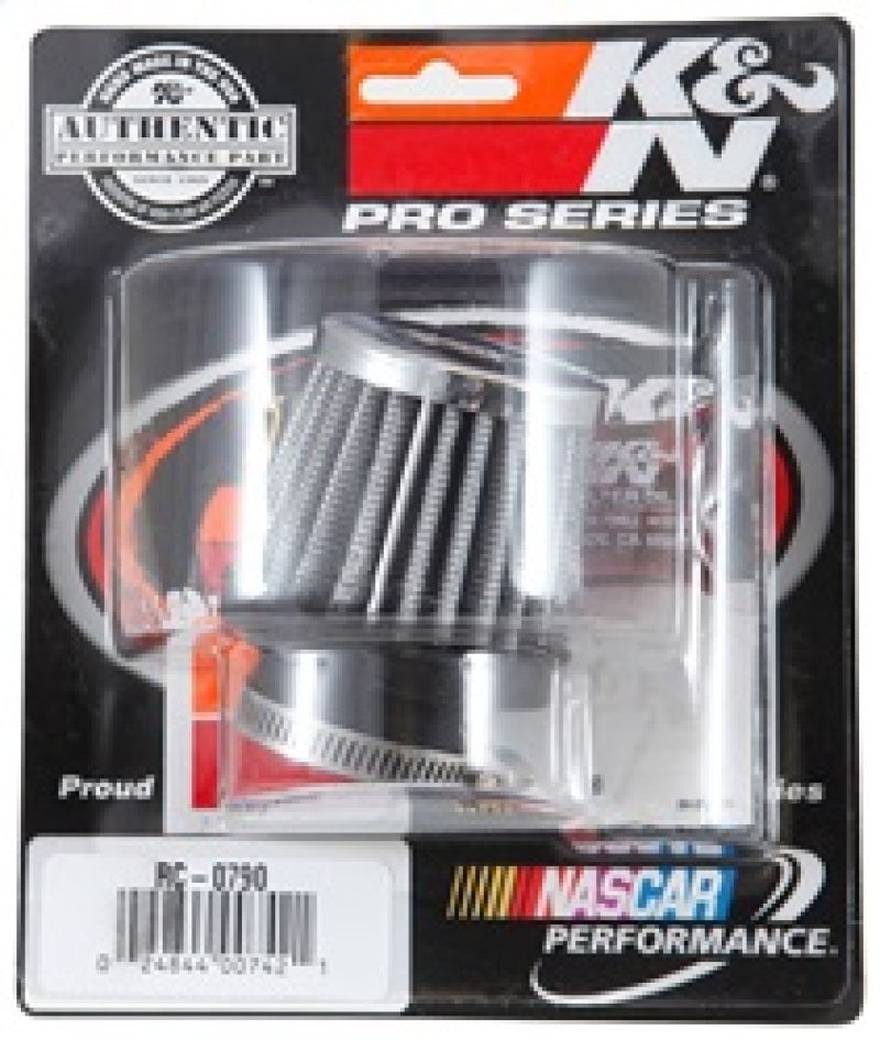 K&N Universal Chrome Filter 1 3/8 inch FLG / 2 1/2 inch Base / 2 inch Top / 2 1/4 inch Height K&N Engineering Air Filters - Universal Fit