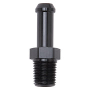 Edelbrock Hose End Straight 1/4In NPT to 3/8In Barb Black Anodize Edelbrock Fittings