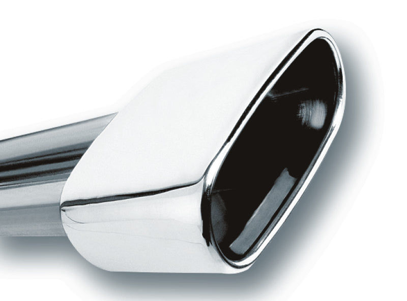Borla 2.5in Inlet 6.69in x 3in Rectangular Rolled Angle Cut Single Inlet x 5.63in Long Exhaust Tip Borla Tips