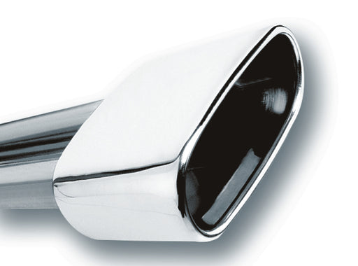 Borla 2.5in Inlet 6.69in x 3in Rectangular Rolled Angle Cut Single Inlet x 5.63in Long Exhaust Tip Borla Tips