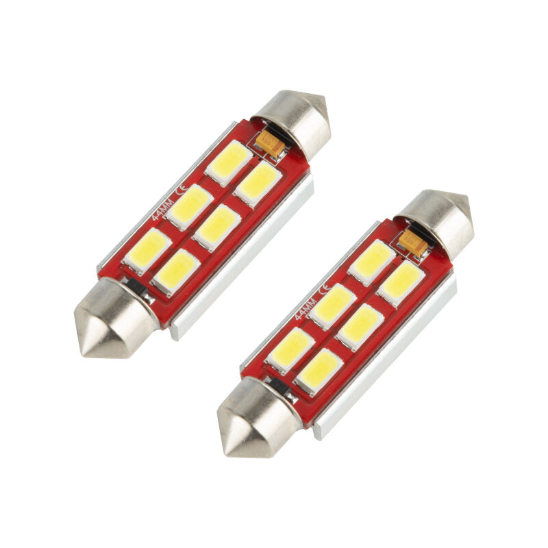 Oracle 44MM 6 LED 3-Chip Festoon Bulbs (Pair) - Cool White ORACLE Lighting Bulbs