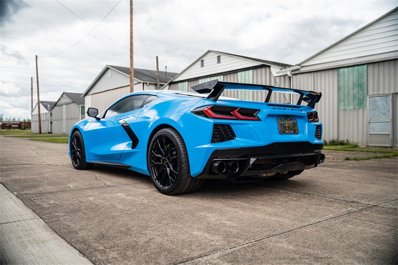Corsa 20-25 Chevrolet Corvette C8 RWD 3in Xtreme Cat-Back Exhaust w/4.5in Carbon Fiber Black PVD Tip CORSA Performance Catback