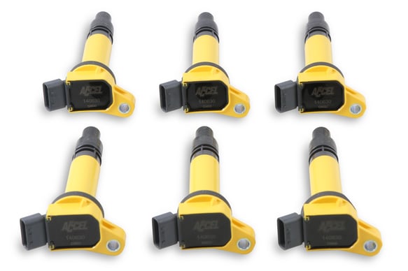 Ignition Coil- Super Coil- Lexus/ Toyota- 6-Pack- Yellow 140630-6 ACCEL Autoparts