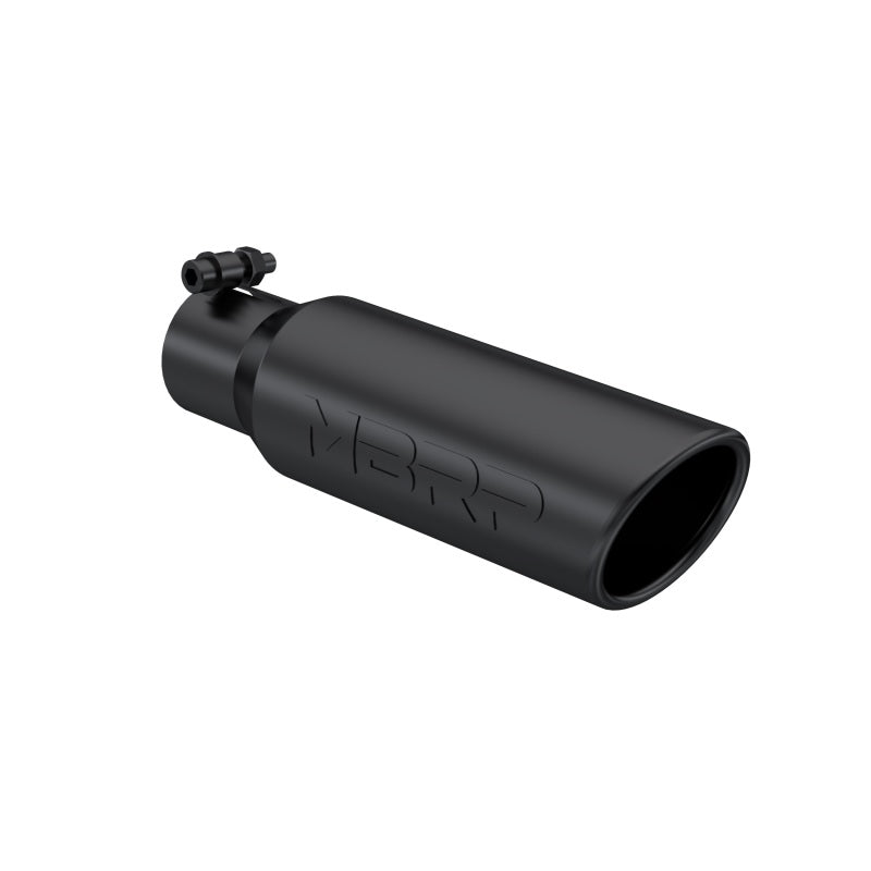 MBRP Universal Tip 3in O.D. Angled Rolled End 2 inlet 12 length - Black Finish MBRP Tips