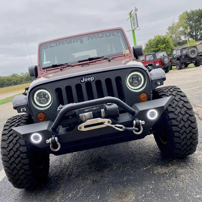 Oracle 7in High Powered LED Headlights - Black Bezel - White ORACLE Lighting Headlights