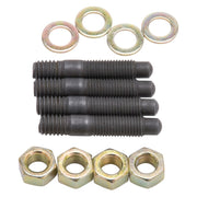 Edelbrock Carburetor Mounting Studs Bullet Nosed Black Oxide Gold Iridite Washers/Nuts Set of 4 Edelbrock Carburetor Rebuild Components