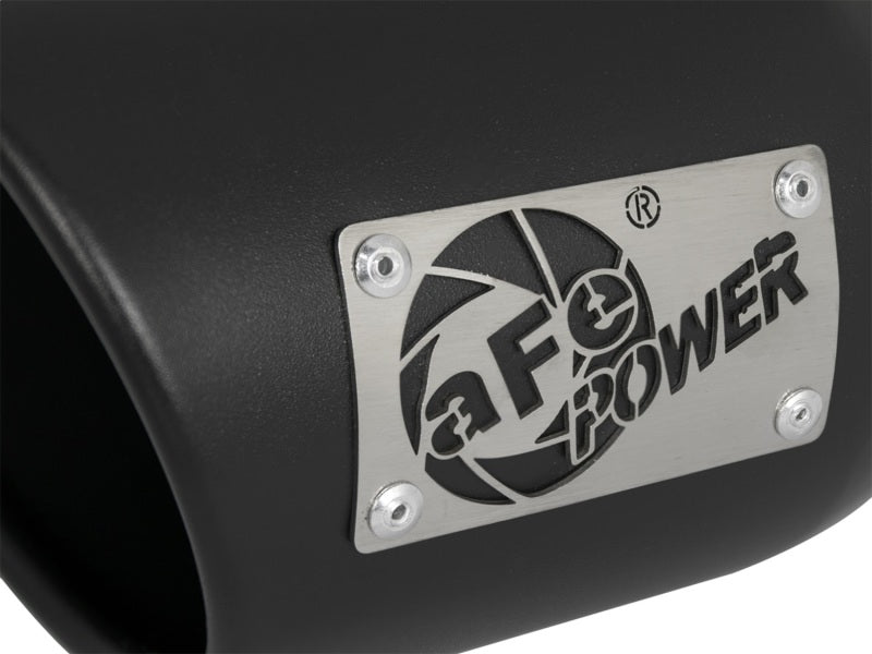 aFe MACH Force-Xp 409 SS Exhaust Tip Black (Left Side) 3in In x 4-1/2in Out x 9in L Clamp-On aFe Tips