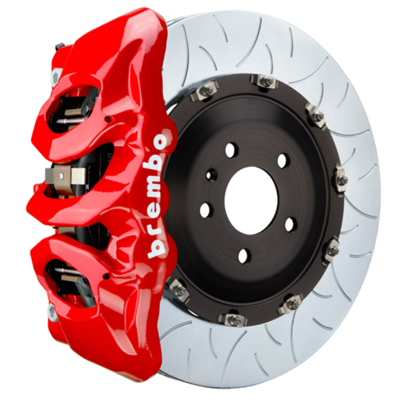 Brembo 15-19 Volkswagen Golf R Front GT BBK 6 Piston Cast 380x34 2pc Rotor Slotted Type3-Red Brembo Brake Kits - Performance Slot