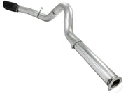 aFe Atlas 5in DPF-Back Aluminized Steel Exh Sys Ford Diesel Trucks 11-14 v8-6.7L td wrinkled blk tip aFe DPF Back